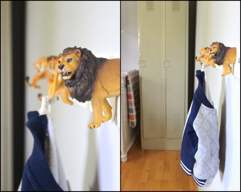 Garderobe aus "Schleichtieren" | Pfefferminzgrün