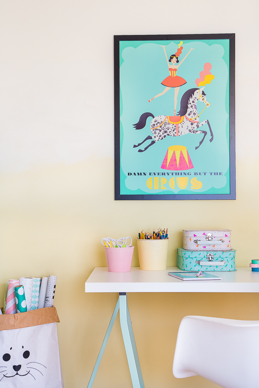Kinderzimmergestaltung mit der neuen Trendfarbe Stilltalent im Ombre Style